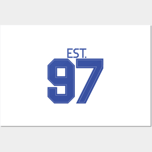 Est. 97 blue Posters and Art